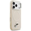 Karl Lagerfeld case Magsafe PU case Karl&Choupette heads pins logo and metal camera buttons iPhone 17 Pro Max tok, szürke