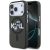 Karl Lagerfeld case Magsafe IML glitter case metal camera frame and buttons Karl and Choupette sketch logo iPhone 17 Pro tok, átlátszó