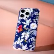 Glow Glam case Samsung Galaxy A07 4G tok, kék virágmintás, színes