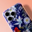 Glow Glam case Samsung Galaxy A07 4G tok, kék virágmintás, színes