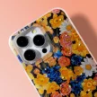 Glow Glam case Samsung Galaxy A07 4G tok, narancs virágmintás, színes