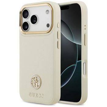   GUESS case IPHONE 17 Pro MagSafe GUHMP17LPGCRMDEE (PU W/ Grained Strass Logo) tok, beige
