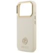GUESS case IPHONE 17 Pro MagSafe GUHMP17LPGCRMDEE (PU W/ Grained Strass Logo) tok, beige