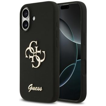   GUESS iPhone 17 GUHCP17SSC4GSMK (Silicone W/ Big 4G Script) tok, fekete