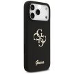 GUESS case IPHONE 17 Pro Max GUHCP17XSC4GSMK (Silicone W/ Big 4G Script) tok, fekete
