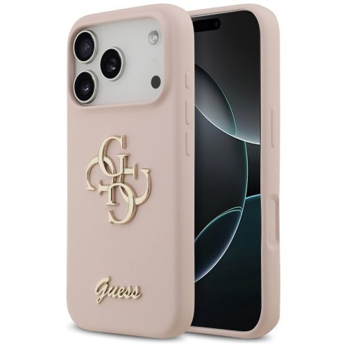 GUESS case IPHONE 17 Pro GUHCP17LSC4GSMP (Silicone W/ Big 4G Script) tok, rózsaszín