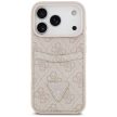 GUESS case IPHONE 17 Pro GUHCP17LP4TPP (4G Double Card Triangle) tok, rózsaszín