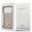 GUESS case IPHONE 17 Pro GUHCP17LP4TPP (4G Double Card Triangle) tok, rózsaszín