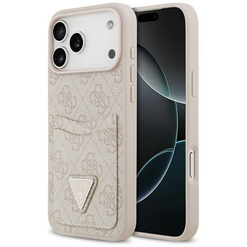 GUESS case IPHONE 17 Pro Max GUHCP17XP4TPP (4G Double Card Triangle) tok, rózsaszín