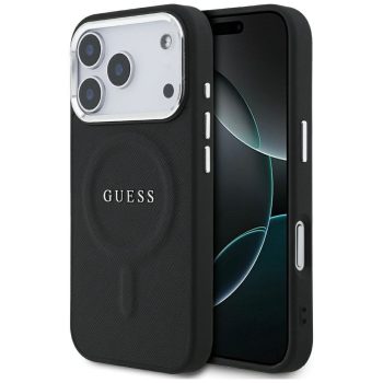   GUESS case IPHONE 17 Pro MagSafe GUHMP17LPSAREGSK (PU W/ Classic Logo) tok, fekete