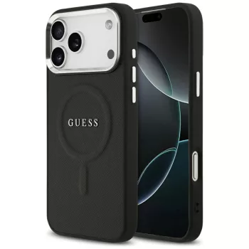   Guess Classic Logo MagSafe case iPhone 17 Pro Max tok, fekete