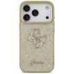 GUESS case IPHONE 17 Pro GUHCP17LHG4SGCD (Fixed Glitter Big 4G Metal Frame) tok, arany