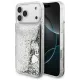 Guess Liq. Glitter Charms case iPhone 17 Pro Max tok, ezüst