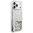 Guess Liq. Glitter Charms case iPhone 17 Pro Max tok, ezüst
