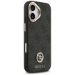 GUESS case IPHONE 17 MagSafe GUHMP17SP4G4DCSK (PU W/ Strass Logo & Big Strap Metal Buttons) tok, fekete