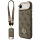 GUESS case IPHONE 17 Air MagSafe GUHMP17MP4G4DCSW (PU W/ Strass Logo & Big Strap Metal Buttons) tok, barna