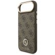 GUESS case IPHONE 17 Air MagSafe GUHMP17MP4G4DCSW (PU W/ Strass Logo & Big Strap Metal Buttons) tok, barna