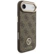 GUESS case IPHONE 17 Air MagSafe GUHMP17MP4G4DCSW (PU W/ Strass Logo & Big Strap Metal Buttons) tok, barna