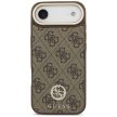 GUESS case IPHONE 17 Air MagSafe GUHMP17MP4G4DCSW (PU W/ Strass Logo & Big Strap Metal Buttons) tok, barna