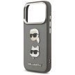 KARL LAGERFELD case IPHONE 17 Pro KLHCP17LPSFDHPOG (FW Grained PU W/ K&C Heads Pin & Logo) tok, szürke