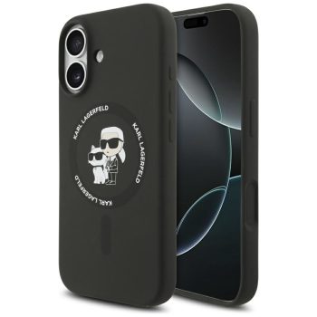   KARL LAGERFELD case IPHONE 17 MagSafe KLHMP17SSCMKCRHK (Silicone KC Body Ring) tok, fekete