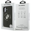 KARL LAGERFELD case IPHONE 17 MagSafe KLHMP17SSCMKCRHK (Silicone KC Body Ring) tok, fekete