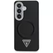 Guess Embossed Ring Triangle Logo MagSafe Samsung Galaxy S26 tok, fekete