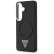 Guess Embossed Ring Triangle Logo MagSafe Samsung Galaxy S26 tok, fekete