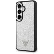 Guess Fixed Glitter Triangle MagSafe Samsung Galaxy S26 Plus tok, ezüst