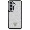 Guess Fixed Glitter Triangle MagSafe Samsung Galaxy S26 Plus tok, ezüst