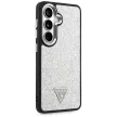 Guess Fixed Glitter Triangle MagSafe Samsung Galaxy S26 Plus tok, ezüst