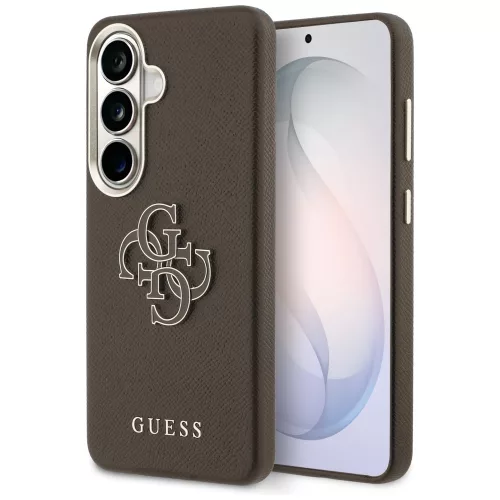 Guess Grained Big 4G Metal Logo Samsung Galaxy S26+ tok, barna