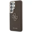 Guess Grained Big 4G Metal Logo Samsung Galaxy S26 Ultra tok, barna