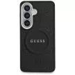 Guess Saffiano Peony Embossed Ring MagSafe Samsung Galaxy S26 tok, fekete