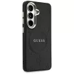 Guess Saffiano Peony Embossed Ring MagSafe Samsung Galaxy S26 tok, fekete
