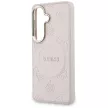 Guess Saffiano Peony Embossed Ring MagSafe Samsung Galaxy S26 tok, rózsaszín