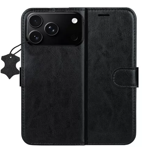 Smart Luxe leather iPhone 17 Pro Max / 18 Pro Max tok, fekete