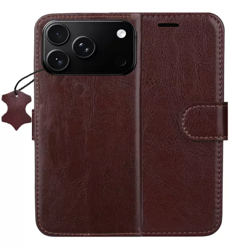 Smart Luxe leather iPhone 17 Pro / 18 Pro tok, barna