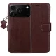 Smart Luxe leather iPhone 17 Pro / 18 Pro tok, barna