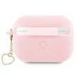 Guess Airpods Pro 2 Silicone Charm Heart (GUAP2LSCHSP) tok, rózsaszín