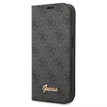   Guess GUBKP14LHG4SHK 4G Vintage Gold Logo iPhone 14 Pro 6.1 ", oldalra nyíló tok, fekete