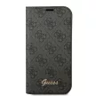 Guess GUBKP14SHG4SHK 4G Vintage Gold Logo iPhone 14 6.1", oldalra nyíló tok, fekete