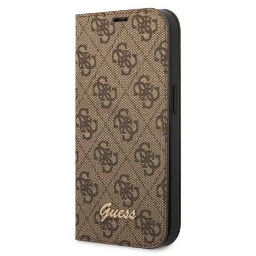 Guess GUBKP14XHG4SHW 4G Vintage Gold Logo iPhone 14 Pro Max 6.7 " oldalra nyíló tok, barna