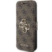 Guess GUBKP15L4GMGBR 4G Metal Logo iPhone 15 Pro 6.1" oldalra nyíló tok, barna
