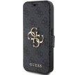 Guess GUBKP15L4GMGGR 4G Metal Logo iPhone 15 Pro 6.1", oldalra nyíló tok, szürke
