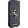 Guess GUBKP15L4GMGGR 4G Metal Logo iPhone 15 Pro 6.1", oldalra nyíló tok, szürke