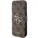 Guess GUBKP15X4GMGBR 4G Metal Logo iPhone 15 Pro Max 6.7", oldalra nyíló tok, barna