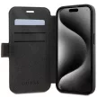 Guess GUBKP15X4GMGBR 4G Metal Logo iPhone 15 Pro Max 6.7", oldalra nyíló tok, barna