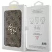 Guess GUBKP15X4GMGBR 4G Metal Logo iPhone 15 Pro Max 6.7", oldalra nyíló tok, barna