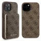 Guess GUBPM5P15S4GEMGW iPhone 15 6.1" kemény tok + Powerbank 5000mAh MagSafe, barna